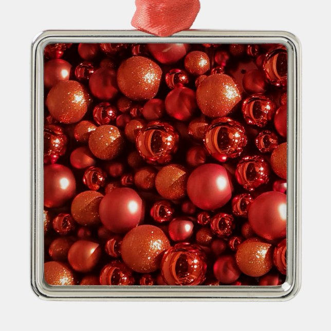 Christmas Decoration Red Baubles (Front)