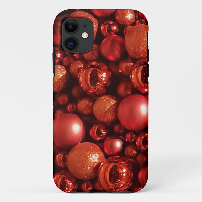 Christmas Decoration Red Baubles Case-Mate iPhone Case (Back)