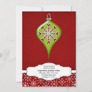 Christmas Decoration (Red) Invitation