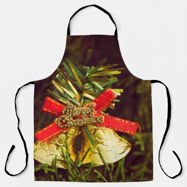 Christmas decoration with Christmas Tree backgroun Apron (Front)