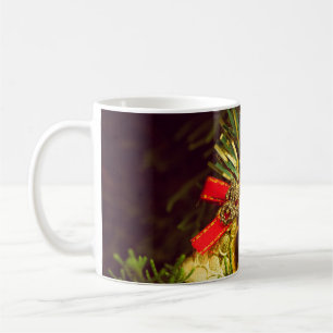 Christmas decoration with Christmas Tree backgroun Coffee Mug