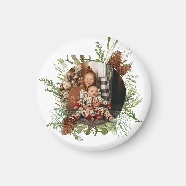 Christmas decoration with your photo personalised  magnet (Front)