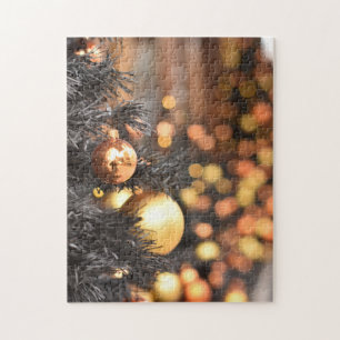 Christmas Decorations Along Fulham Road, Chelsea Jigsaw Puzzle