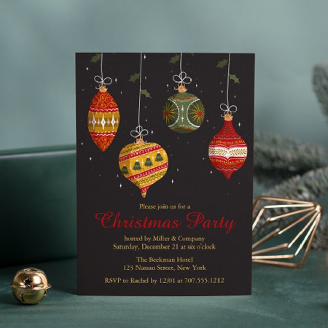 Christmas Decorations Baubles Party Corporate Invitation (Creator Uploaded)