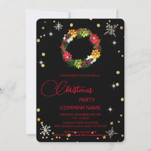Christmas Decorations Corporate wreth Invitation