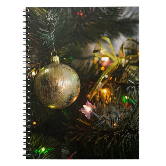 Christmas decorations: festive tree ornamentation notebook (Front)