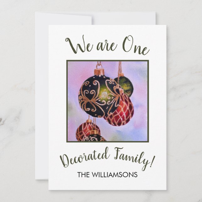 Christmas Decorations Holiday Card (Front)