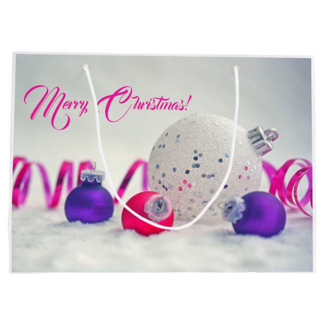 Christmas Decorations Large Gift Bag (Back)