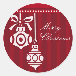 Christmas Decorations Red and White Stickers
