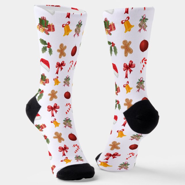 Christmas decorations socks (Angled)