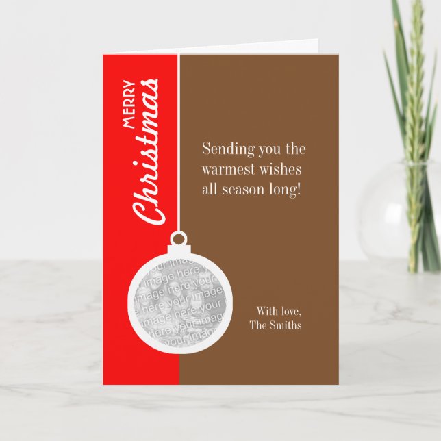 Christmas Decorative Ball Holiday Card (Front)