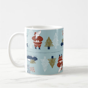 Christmas Decorative Elements Seamless Vintage Coffee Mug