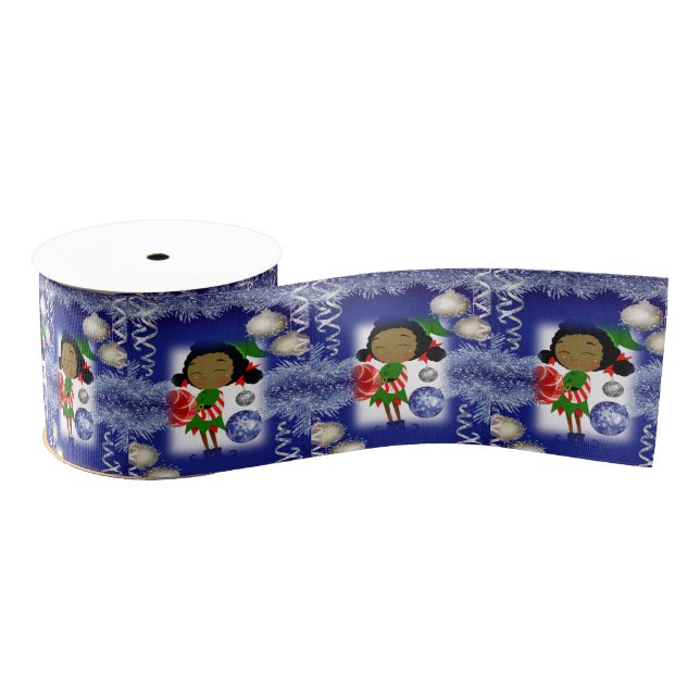 Christmas Decorative Ribbon, Elf Grosgrain Ribbon (Spool)