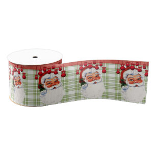 Christmas Decorative Ribbon, Santa Grosgrain Ribbon