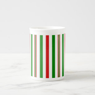 Christmas Decorative Stripes Bone China Mug