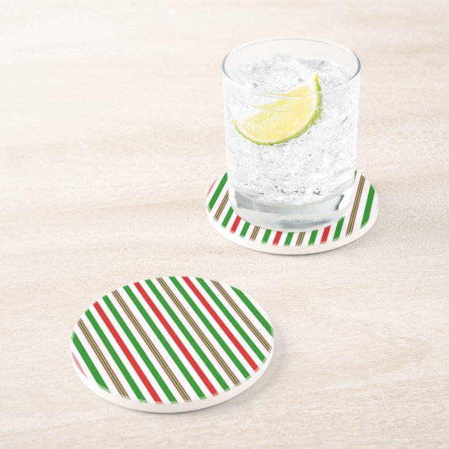 Christmas Decorative Stripes Coaster (Side)