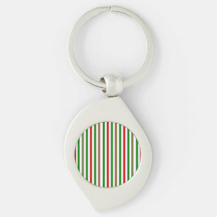 Christmas Decorative Stripes Key Ring