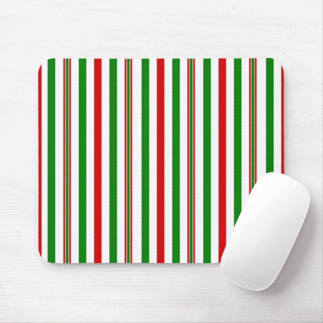 Christmas Decorative Stripes Mouse Pad (With Mouse)