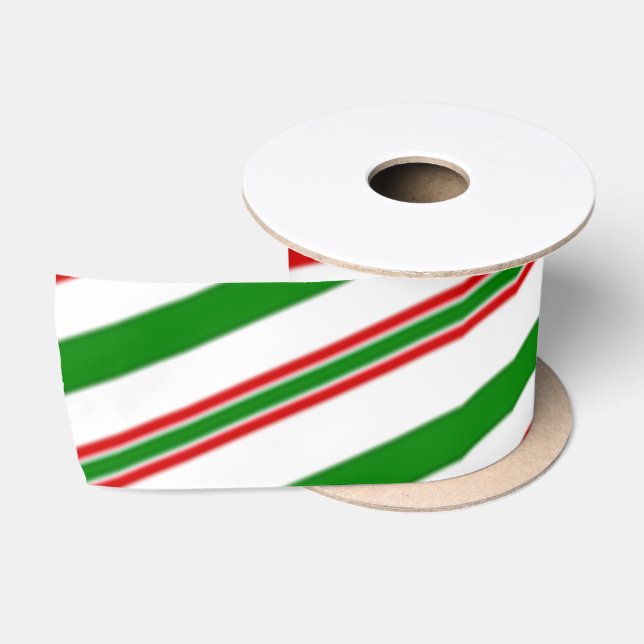 Christmas Decorative Stripes Satin Ribbon (Spool)