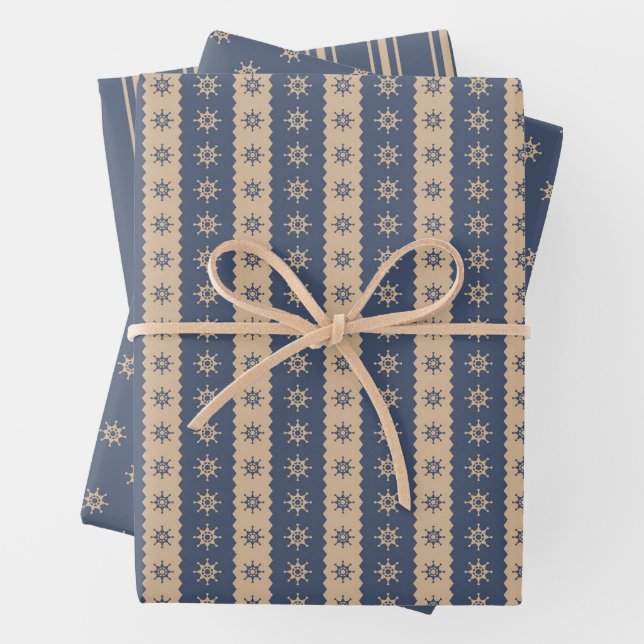 Christmas Decorative Stripes Wrapping Paper Set  (In situ)