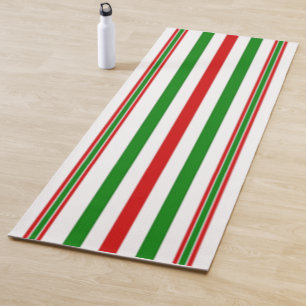 Christmas Decorative Stripes Yoga Mat
