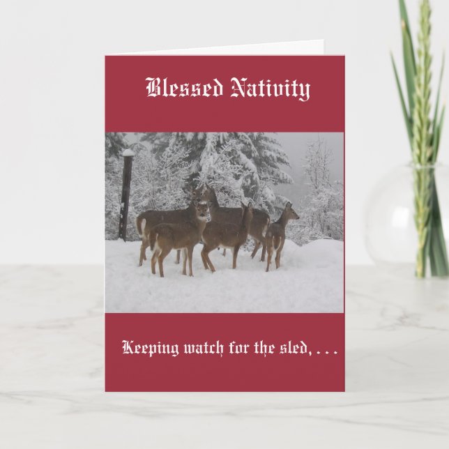 Christmas dee card with Orthodox Christian message (Front)