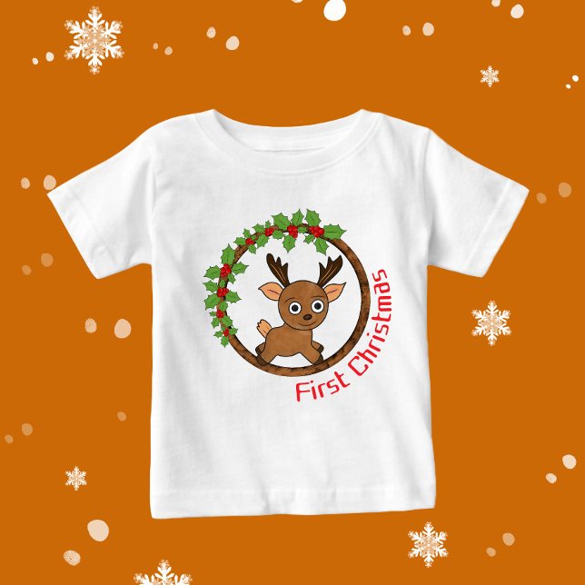 Christmas deer baby T-Shirt (Creator Uploaded)