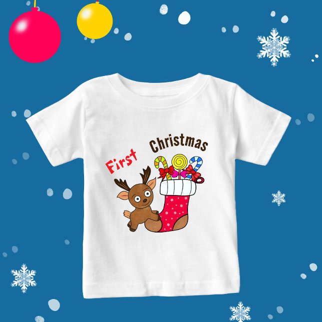 Christmas deer baby T-Shirt (Creator Uploaded)