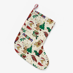 Christmas deer,bear,cat and Nutcracker Small Christmas Stocking