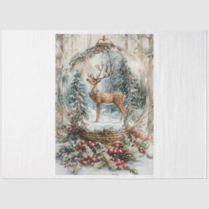 Christmas Deer Globe Tissue Paper