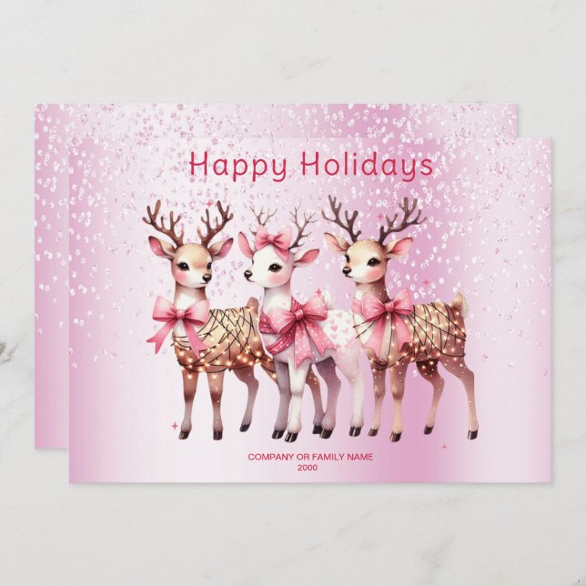 Christmas Deer Holiday Card (Front/Back)