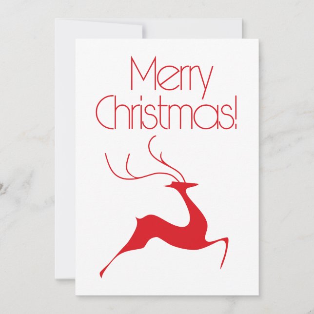 Christmas deer holiday card (Front)
