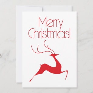 Christmas deer holiday card
