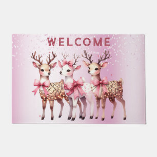 Christmas Deer Holiday Doormat