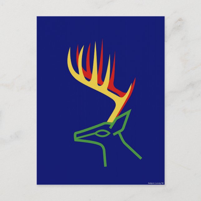 Christmas Deer Holiday Postcard (Front)