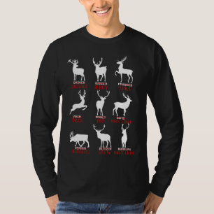 Christmas Deer Hunters All of Santa's Reindeer Xma T-Shirt