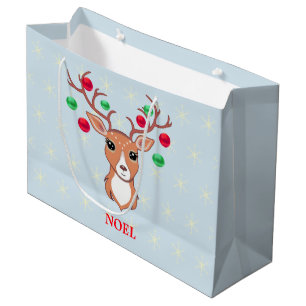 Christmas Deer Large Gift Bag