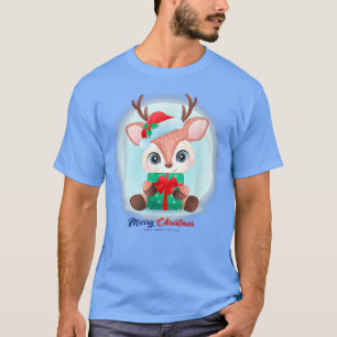 Christmas Deer  Merry Christmas  Happy New Year  T-Shirt