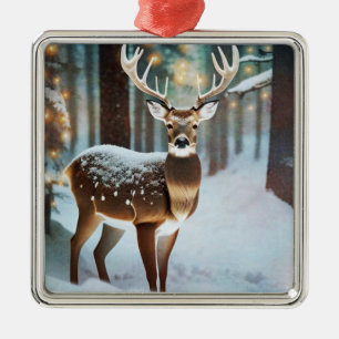 Christmas Deer  Metal Tree Decoration