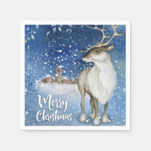 Christmas deer napkin