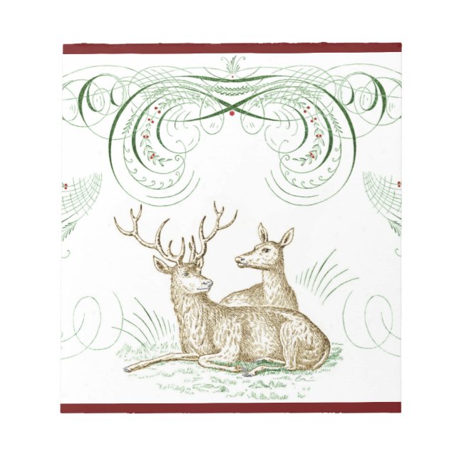 Christmas Deer Notepad (Front)