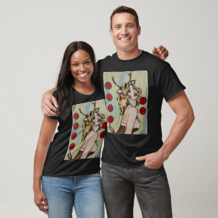 'Christmas Deer' Painting on a T-Shirt