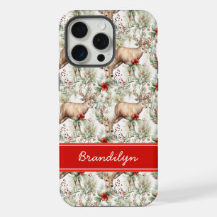 Christmas Deer Phone Case Personalized Name