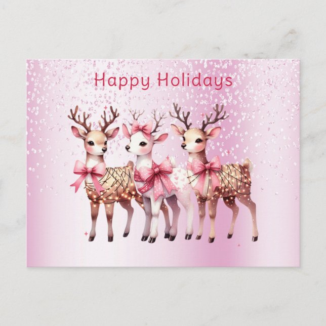 Christmas Deer Postcard (Front)