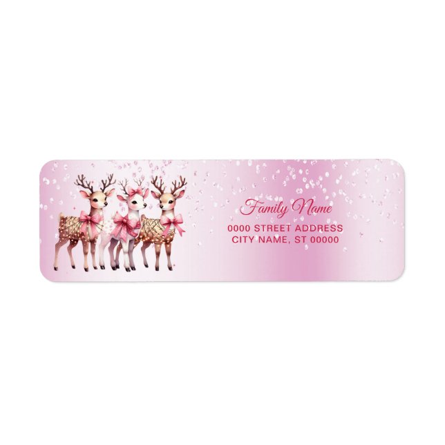 Christmas Deer Return Address (Front)