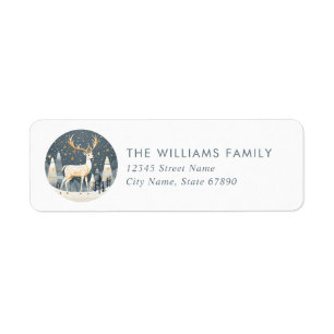 Christmas Deer Return Address Labels