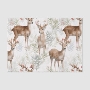 Christmas Deer Seamless Pattern Tissue Paper