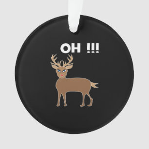 Christmas Deer Season Cute Festive Retro Style Ornament
