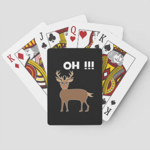 Christmas Deer Season Cute Festive Retro Style Playing Cards