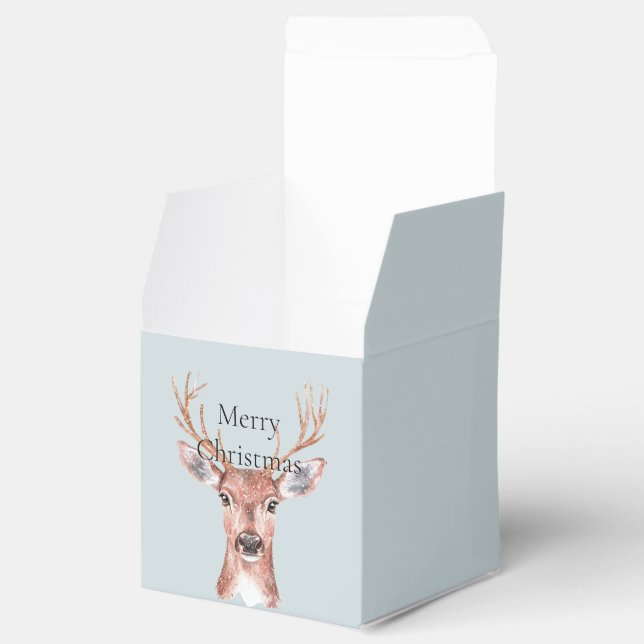Christmas Deer Snow Favour Box (Opened)